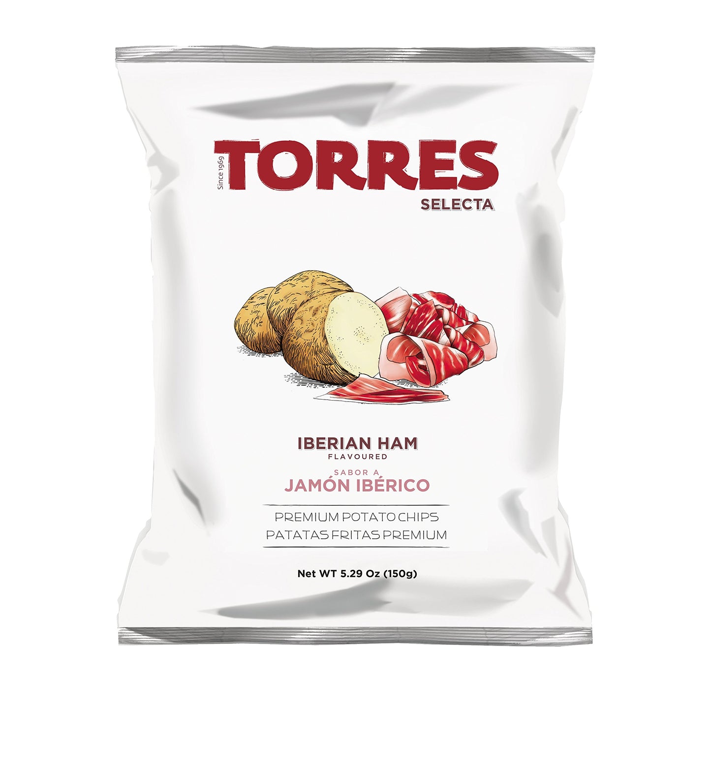 Torres Selecta Spanish Ibérico Ham Potato Crisps 150g