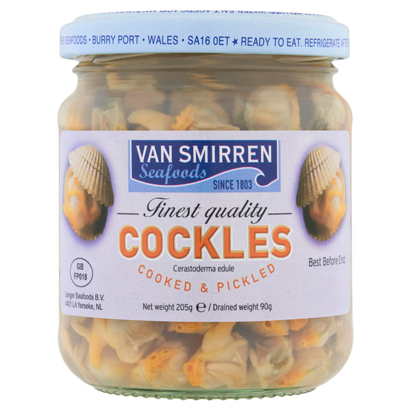 Van Smirren Cockles Cooked and Pickled in Vinegar, 205g