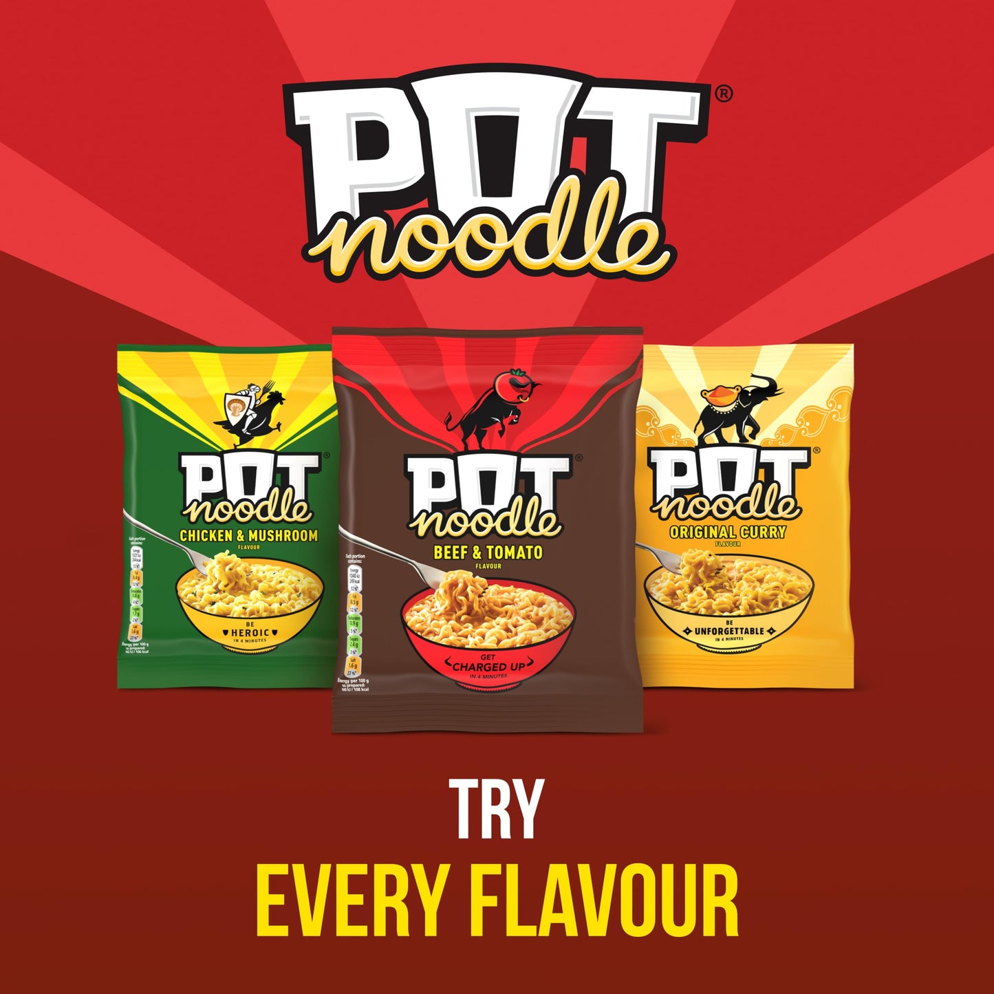 Pot Noodle Beef & Tomato Instant Noodles Block 114 g