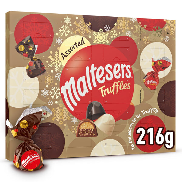 Maltesers Truffles Assorted Milk White Dark Chocolate Advent Calendar 216g