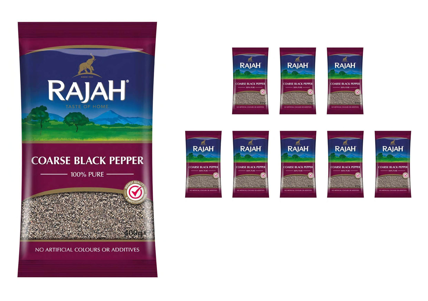 Rajah Spices Coarse Black Pepper | Black Pepper | Pepper | Piper Nigrum |