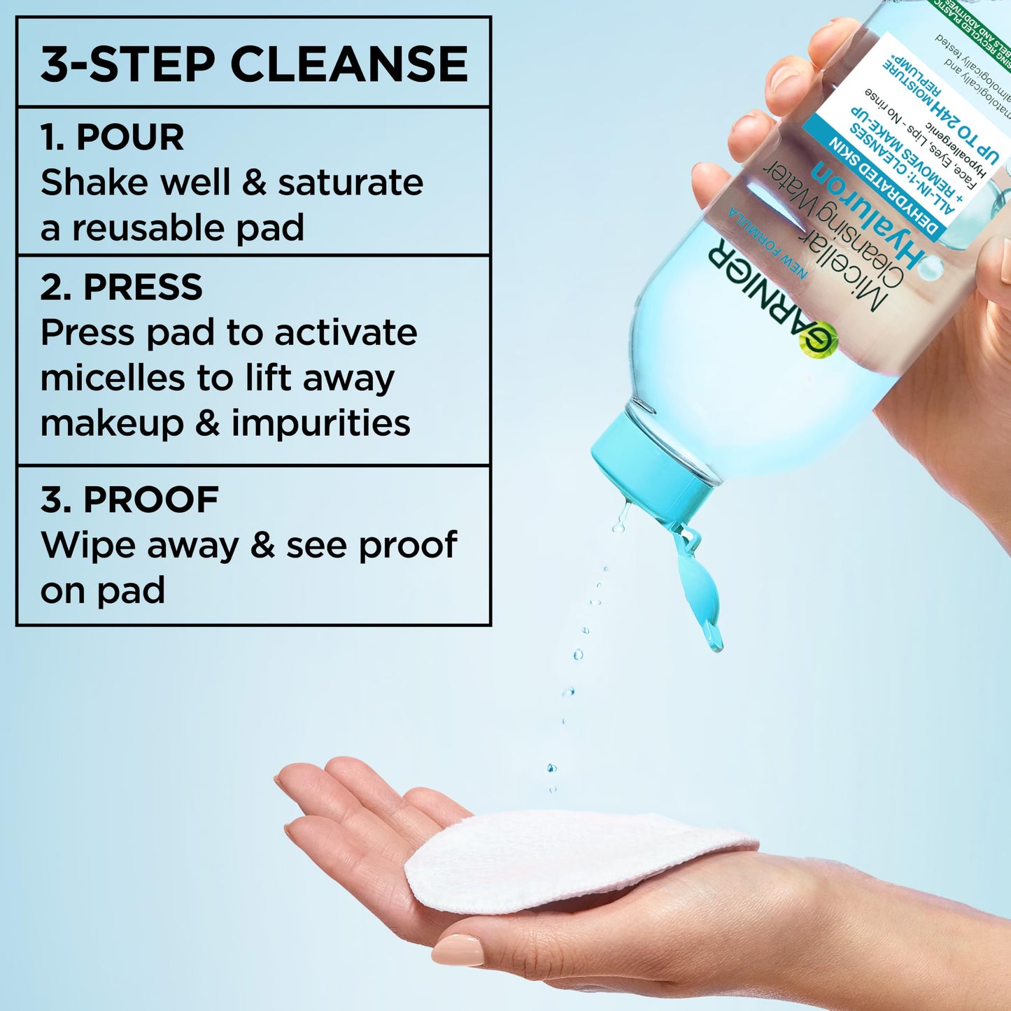 Garnier Micellar Hyaluron Cleansing Water - Barrier Strength 400ml, Packaging May Vary