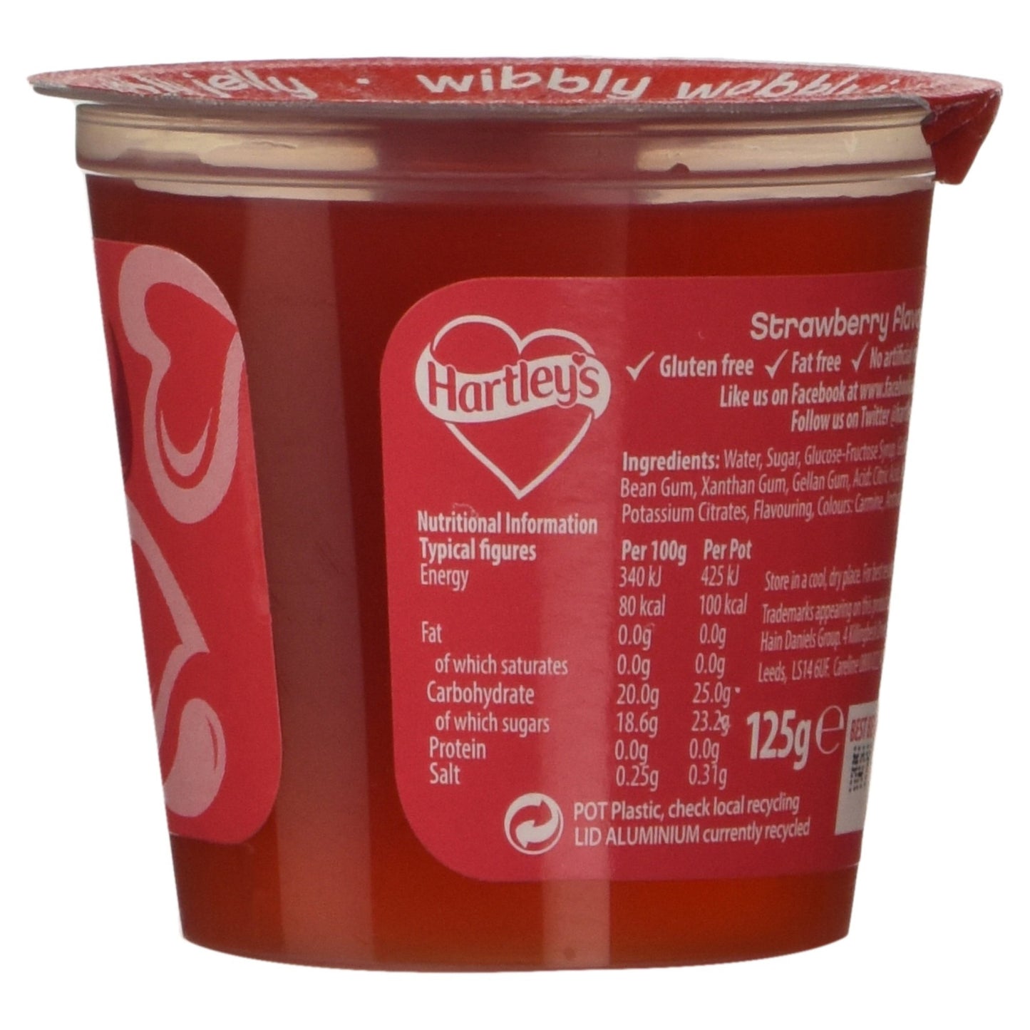 Hartley's Jelly Strawberry, 125g
