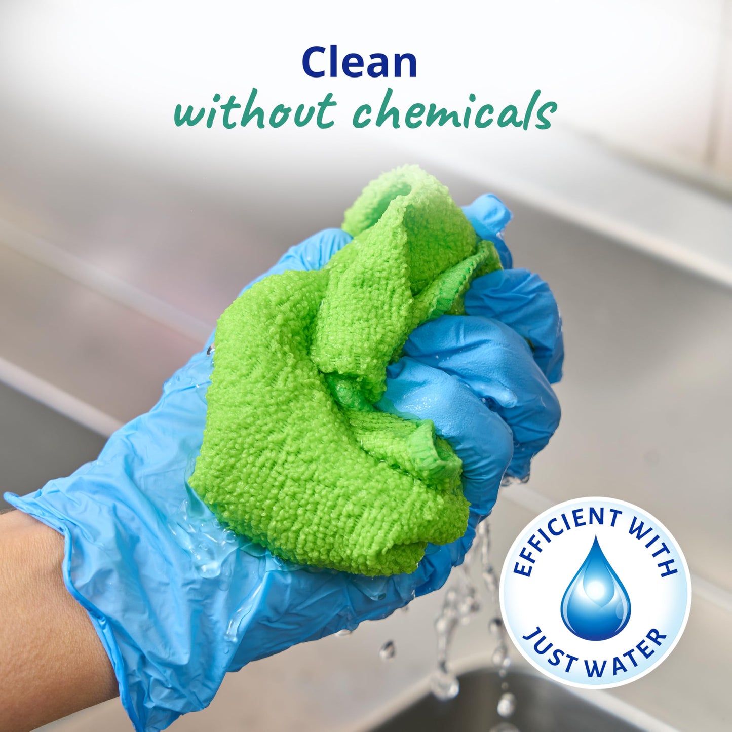 Spontex Specialist Microfibre Cloths | Hard Wearing Cleaning Cloths for Professional Dusting & Grease Removal | 10 Pack