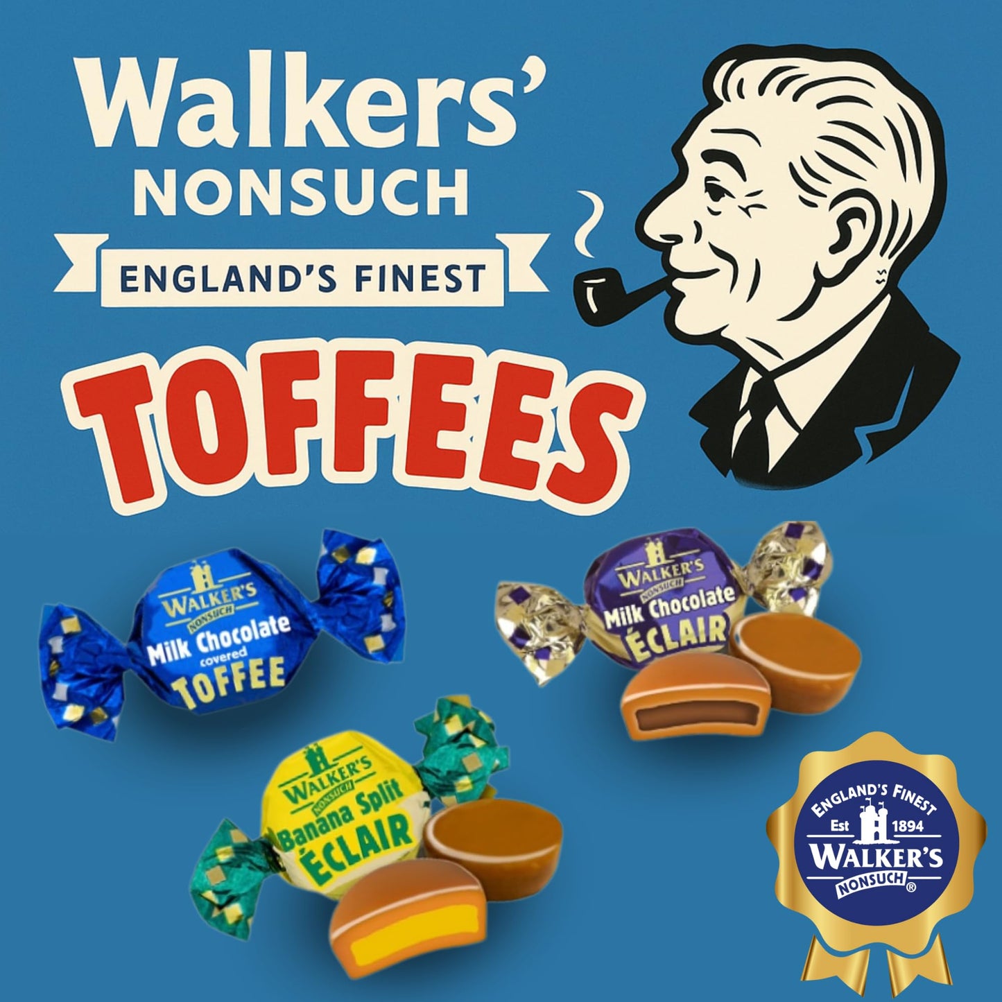 Walkers Nonsuch Nutty Brazil Toffees 150g