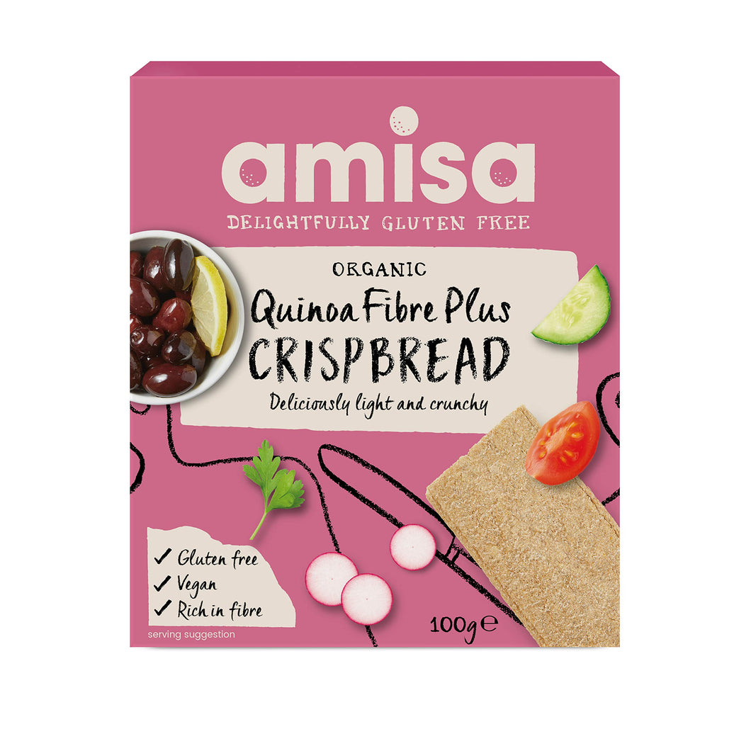 Amisa Organic Gluten Free Quinoa Fibre Plus Crispbread 100g
