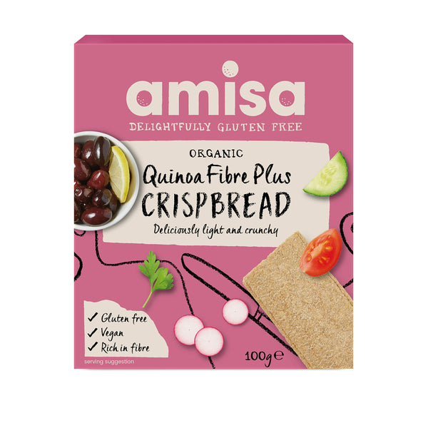 Amisa Organic Gluten Free Quinoa Fibre Plus Crispbread 100g