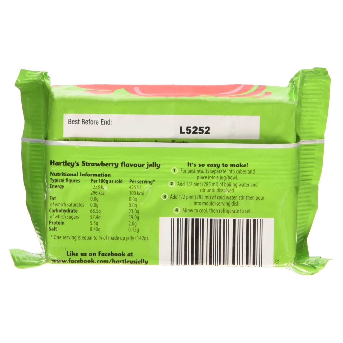 Hartleys Strawberry Jelly Cubes, 135g