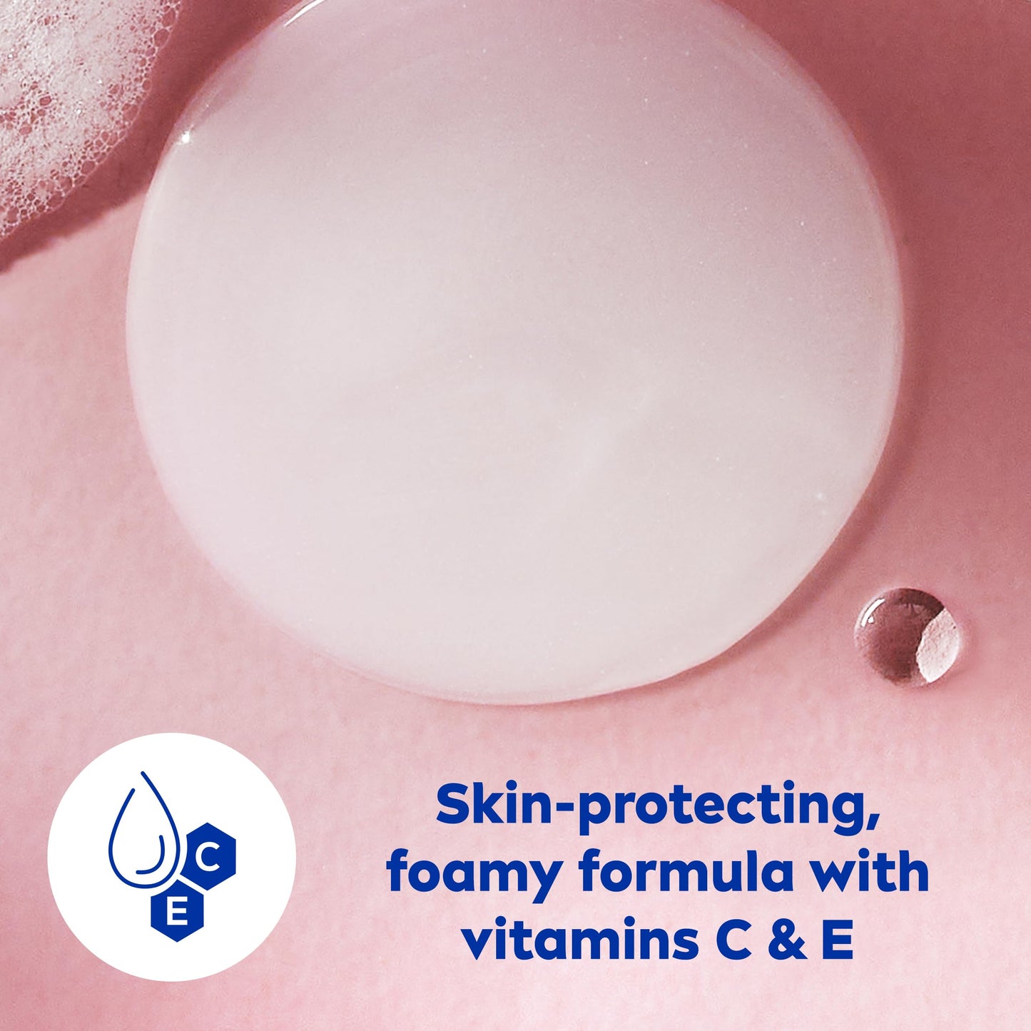 NIVEA Caring Foam Relax Shower & Bath Foam (750ml), Nourishing Bath Cream with Hibiscus Scent to Leave Skin Feeling Soft, Smooth and Moisturised