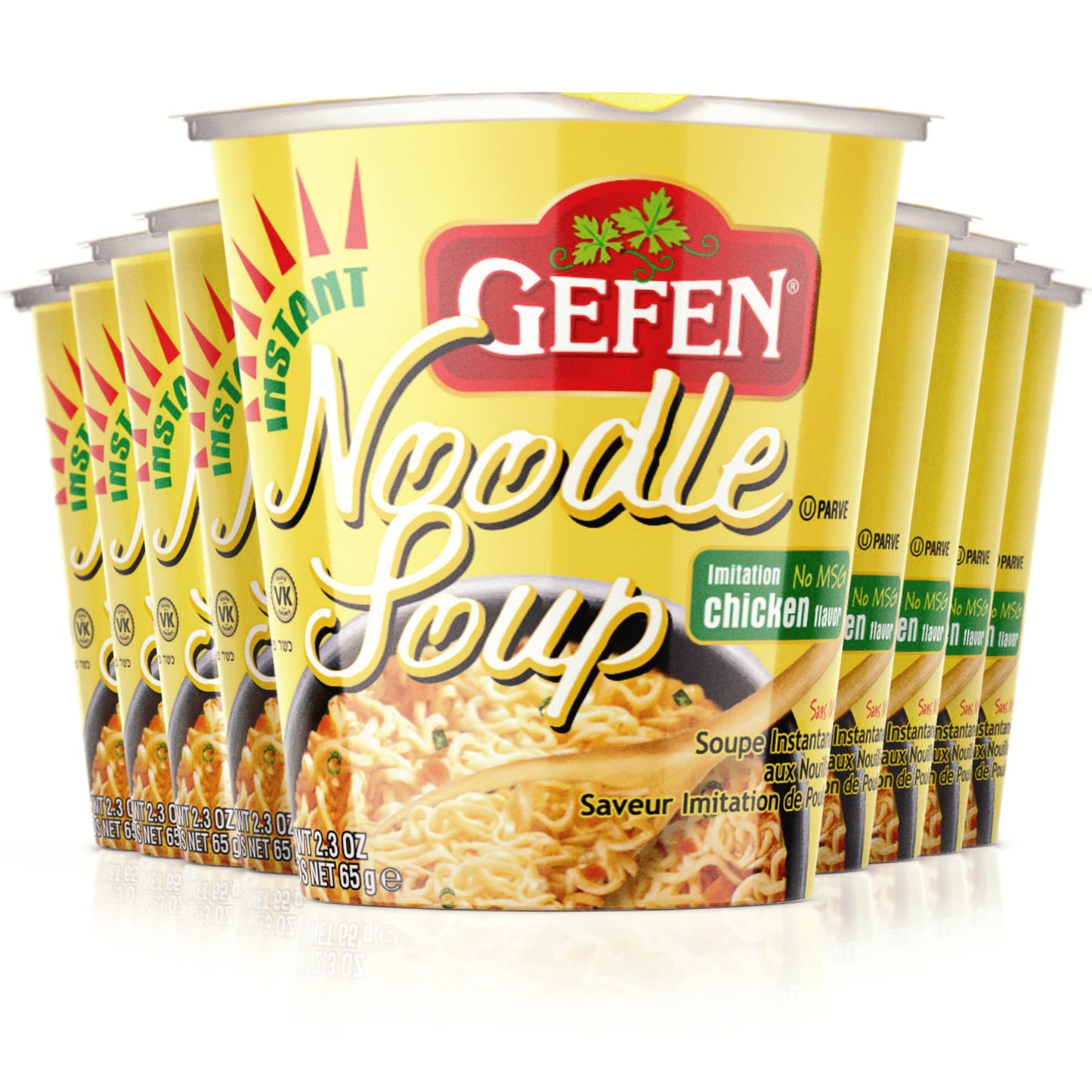 Gefen Instant Noodle Soup, Chicken Flavour, No MSG (12 Pack)