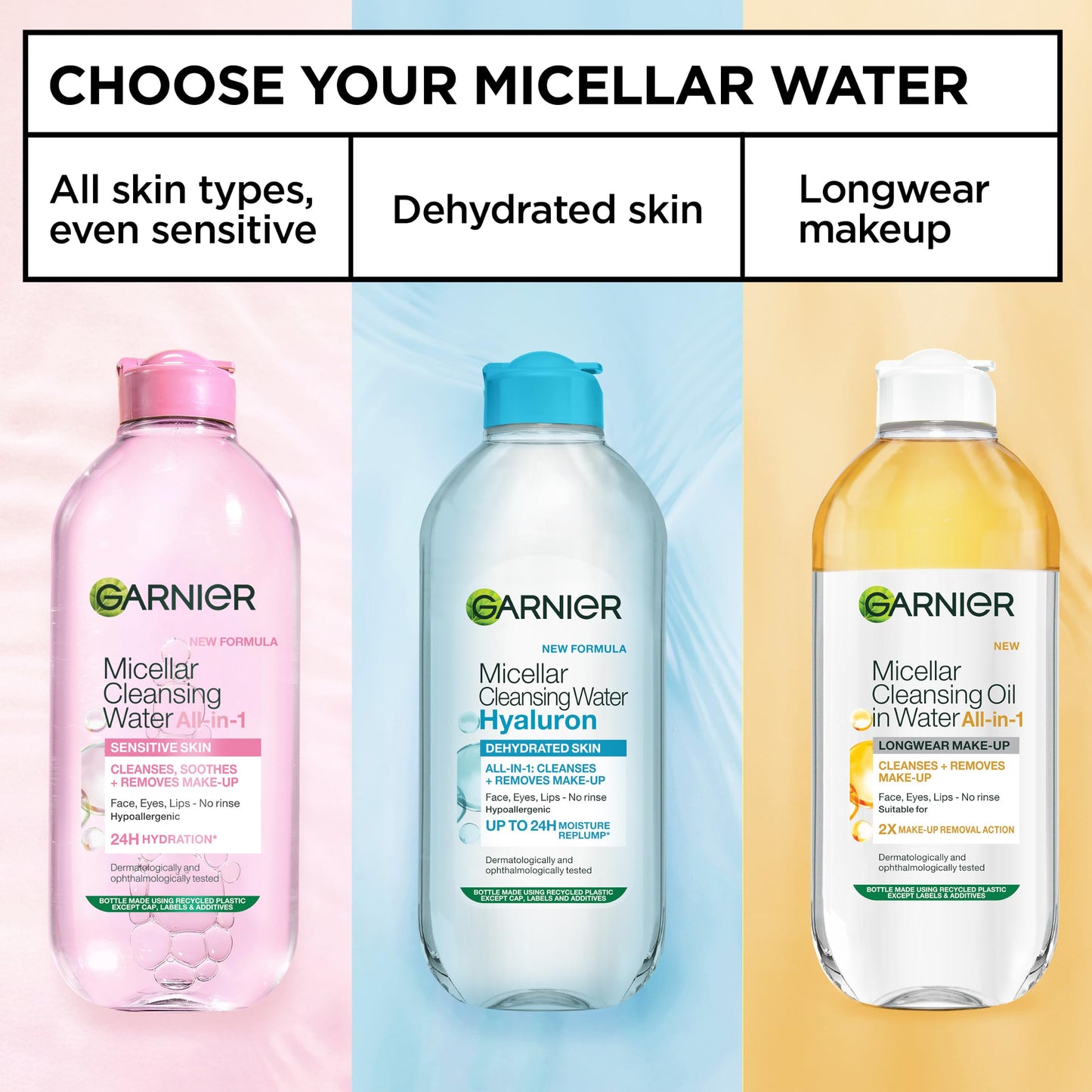 Garnier Micellar Hyaluron Cleansing Water - Barrier Strength 400ml, Packaging May Vary