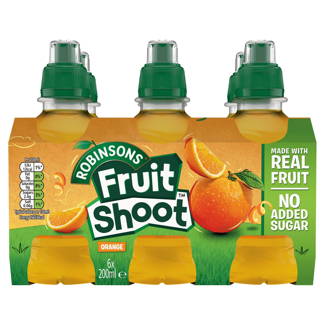 Fruit Shoot Orange Kids Juice Drink 6x200ml