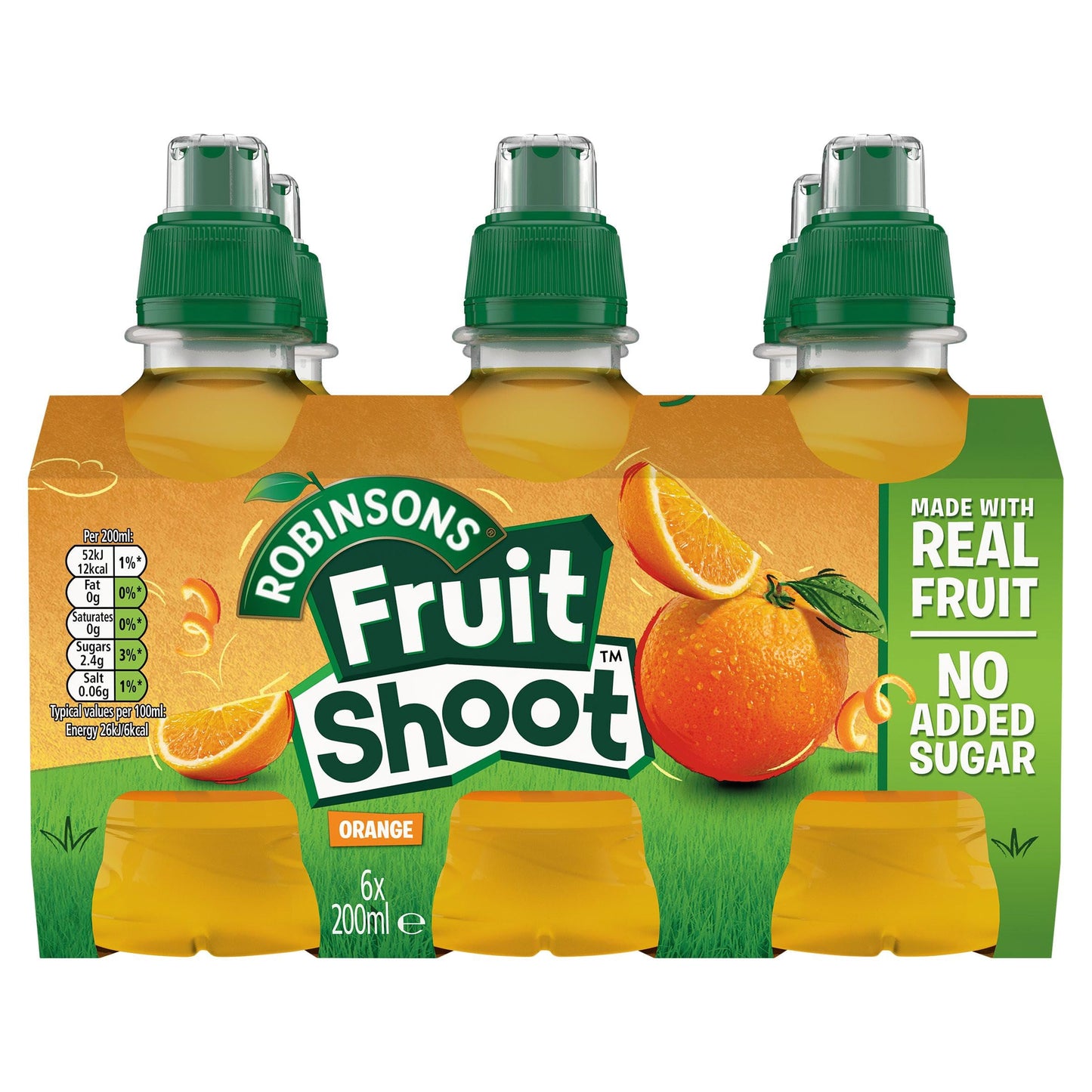 Fruit Shoot Orange Kids Juice Drink 6x200ml