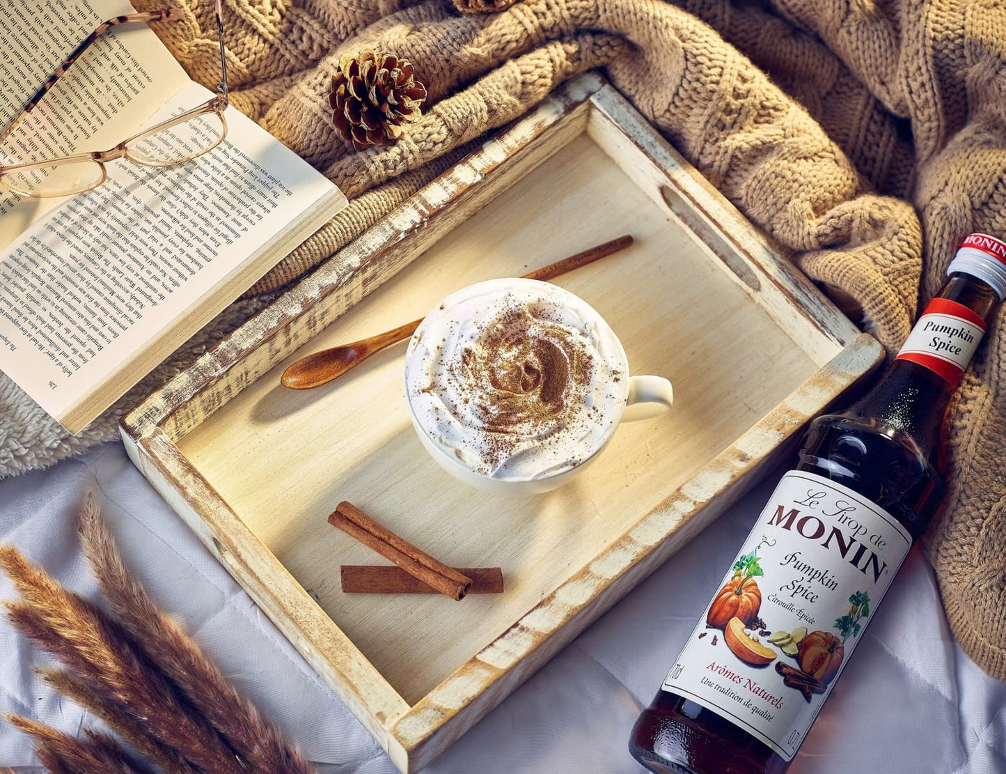MONIN Premium Pumpkin Spice Syrup 700ml for Coffees, Frappes and Cocktails. Vegan-Friendly, Allergen-Free, 100% Natural Flavours and Colourings. Perfect for Pumpkin Spice Lattes