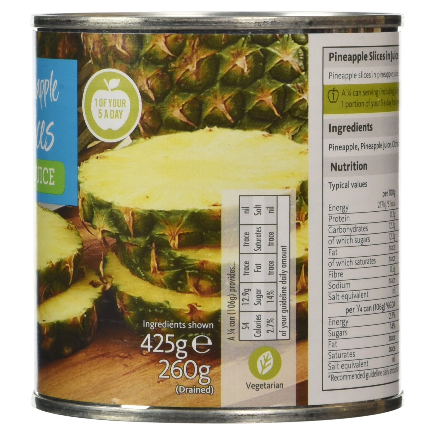 Morrisons Pineapple Slices in Juice 425g