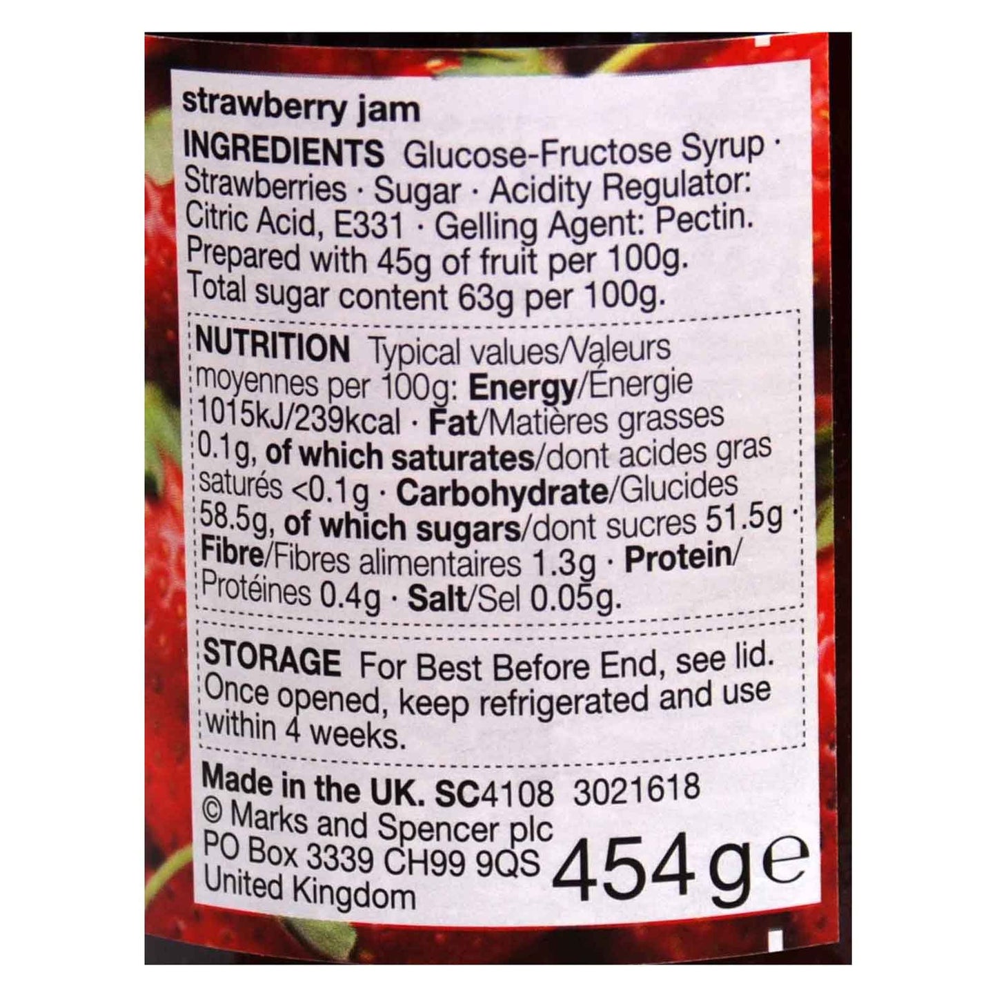 Marks & Spencer - Simply M&S Strawberry Jam 454g (From the UK) by Marks & Spencer
