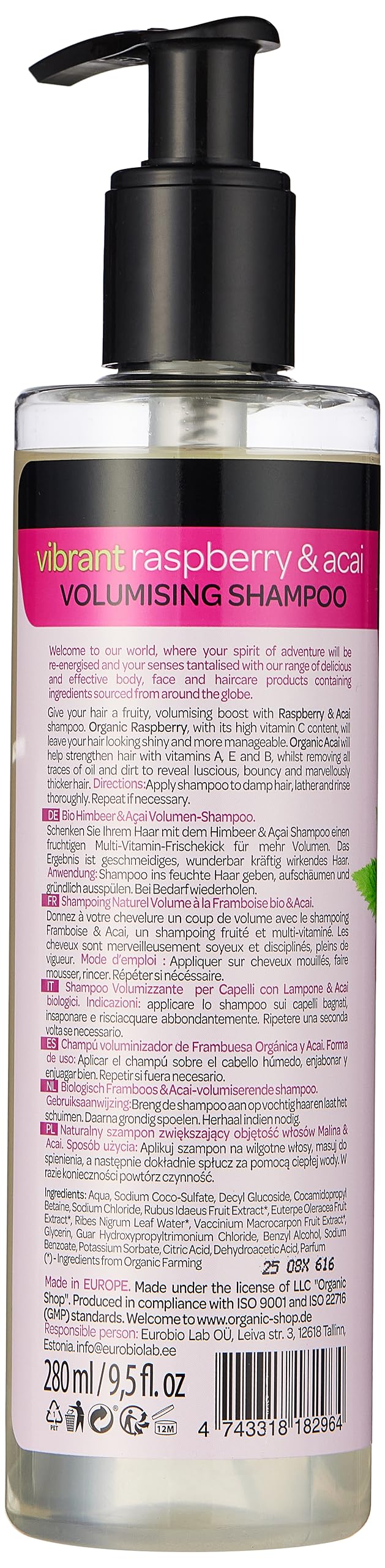 Organic Shop Raspberry & Acai Volumising Shampoo