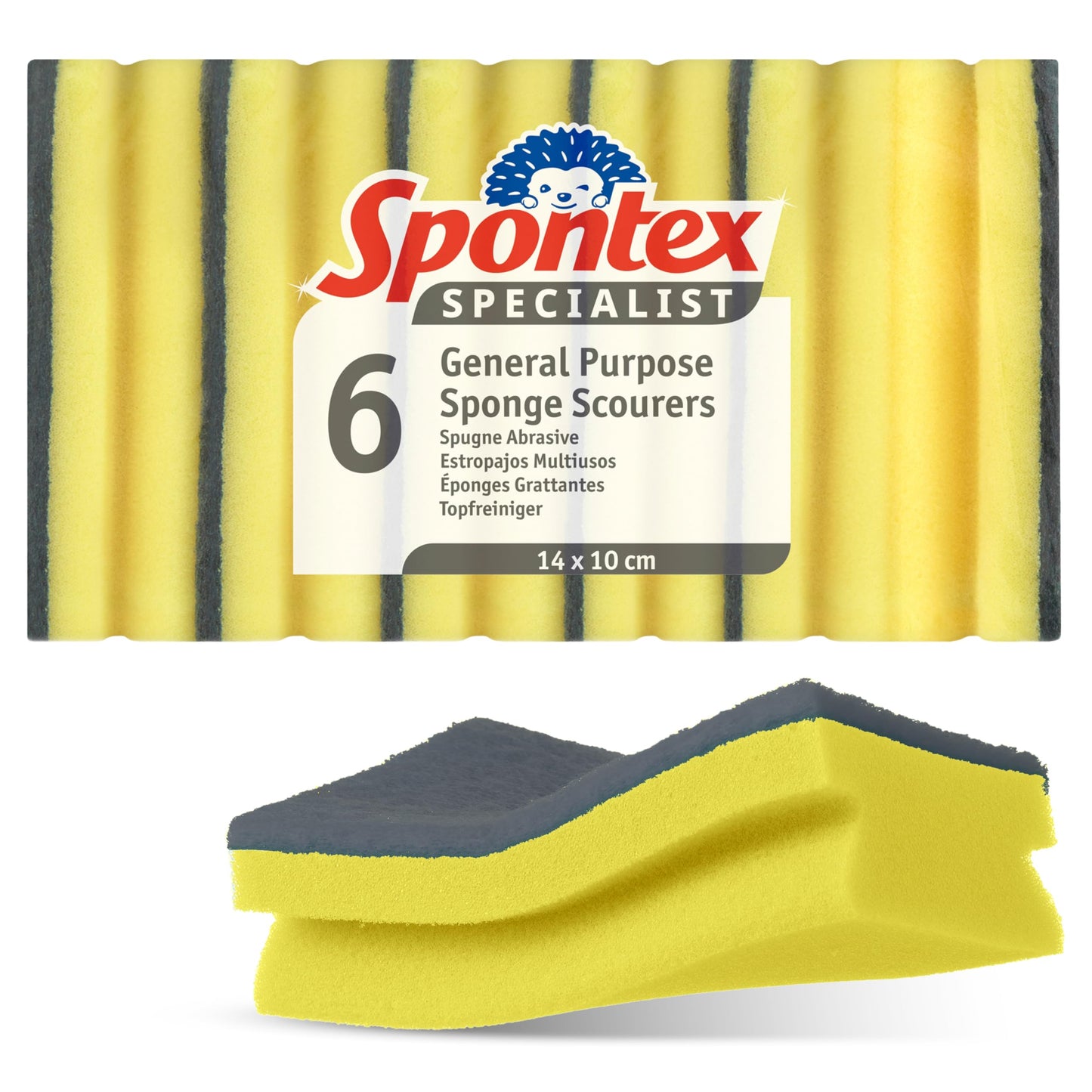 Spontex Spirinett Stainless Steel Sponges - 3 Packs of 3 Sponges