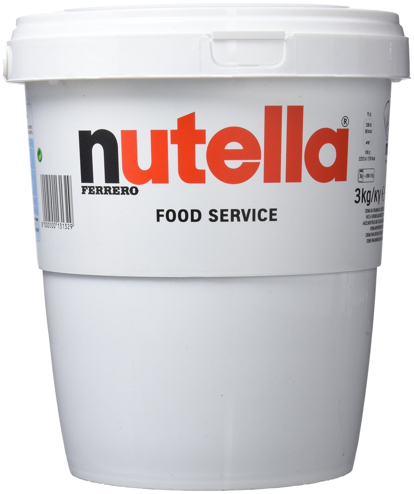 Nutella Chocolate Hazelnut Spread 3kg Tub - 1x3kg