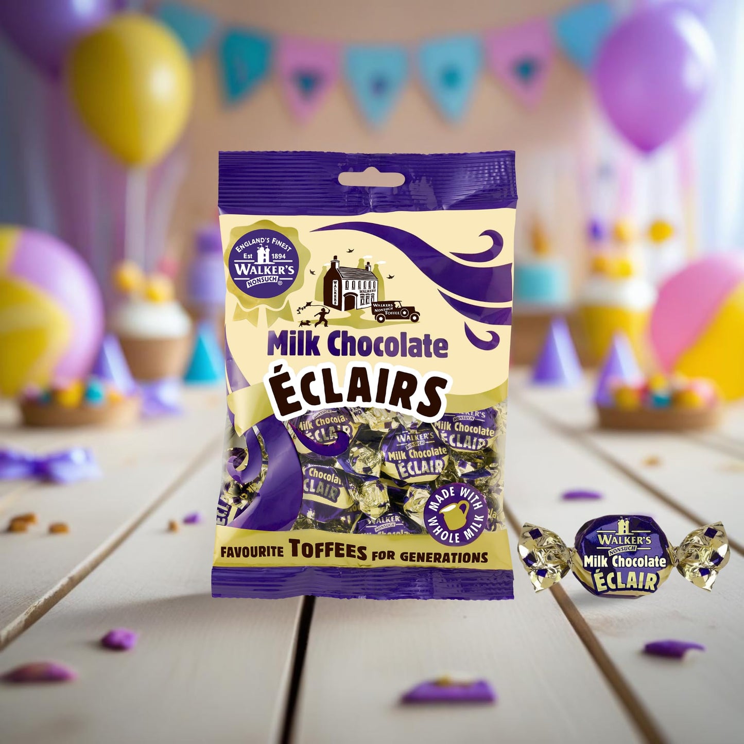 Walkers Nonsuch Milk Chocolate Eclairs Bag 150g