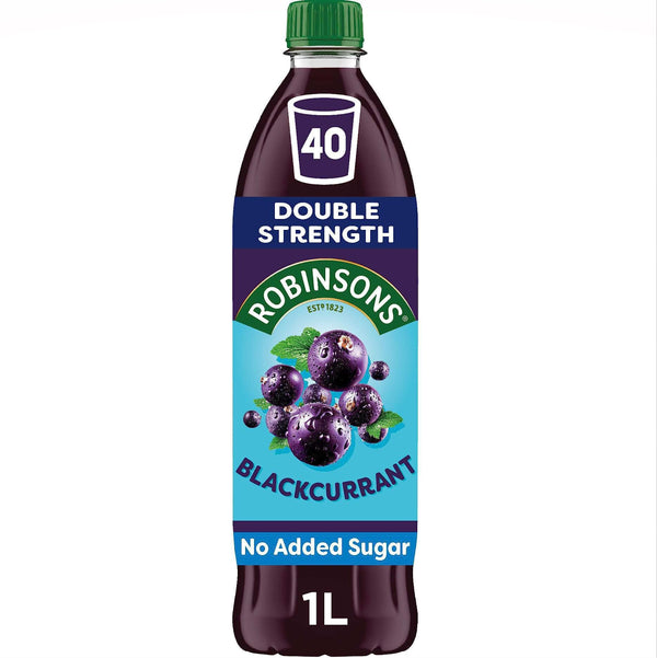 Robinsons Double Strength Blackcurrant No Added Sugar Squash 1L