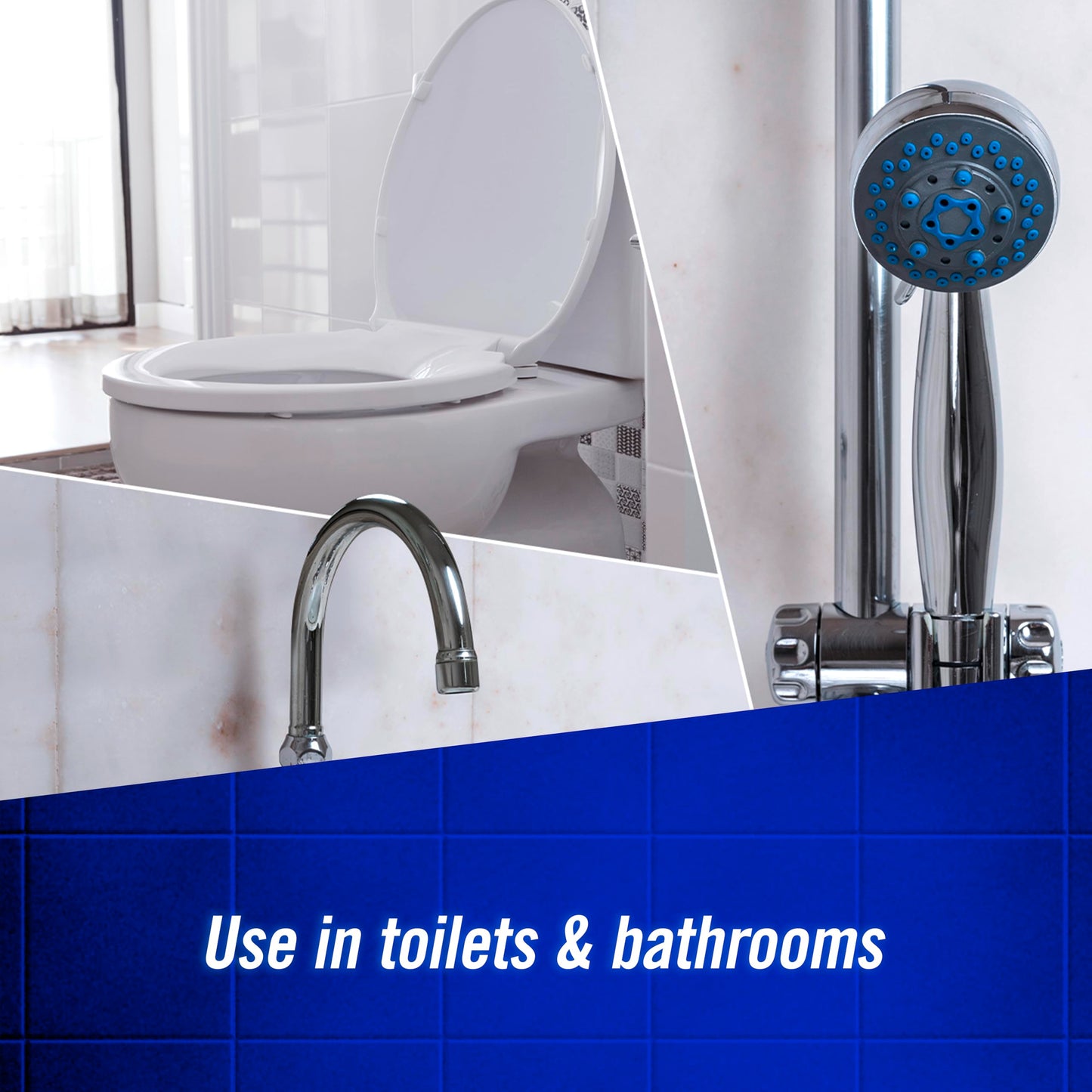 Domestos Bleach Foam Spray Pine Boost, 450 ml - Toilet & Bathroom Cleaner, Sprays Upside Down for a Sparkling Clean, Even in the Hardest-to-Reach Places