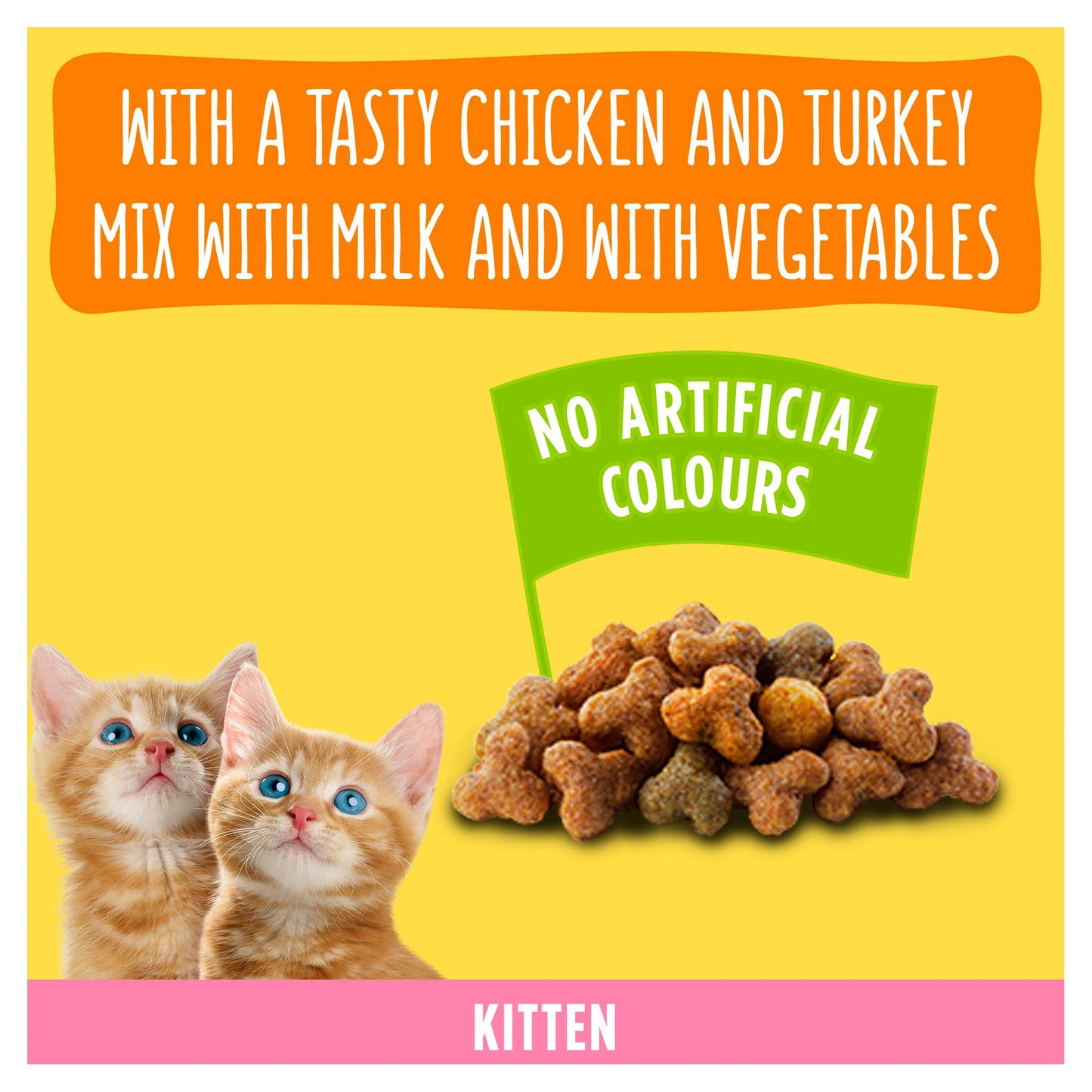 Go Cat Complete Kitten Dry Food with Chicken Milk and Vegetables, 2kg