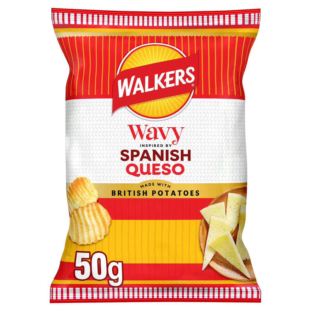 Walkers Wavy Spanish Queso Cheese Sharing Crisps 150g