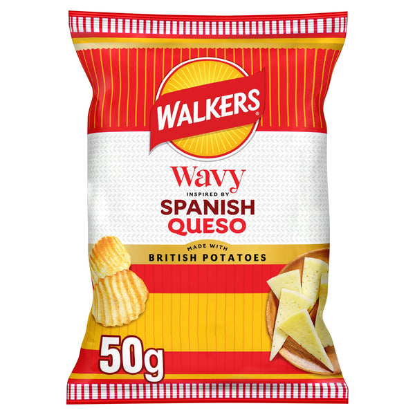 Walkers Wavy Spanish Queso Cheese Sharing Crisps 150g