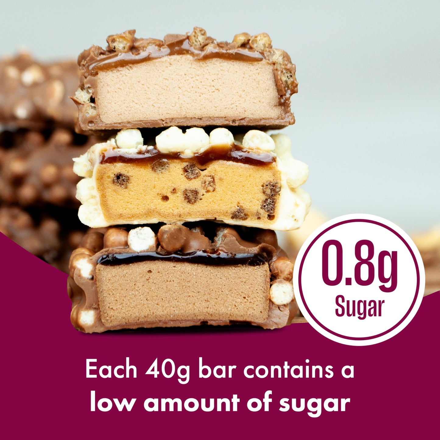 Fulfil Vitamin and Protein Bar— Chocolate Peanut and Caramel Flavour — 15 g High Protein, 9 Vitamins, Low Sugar