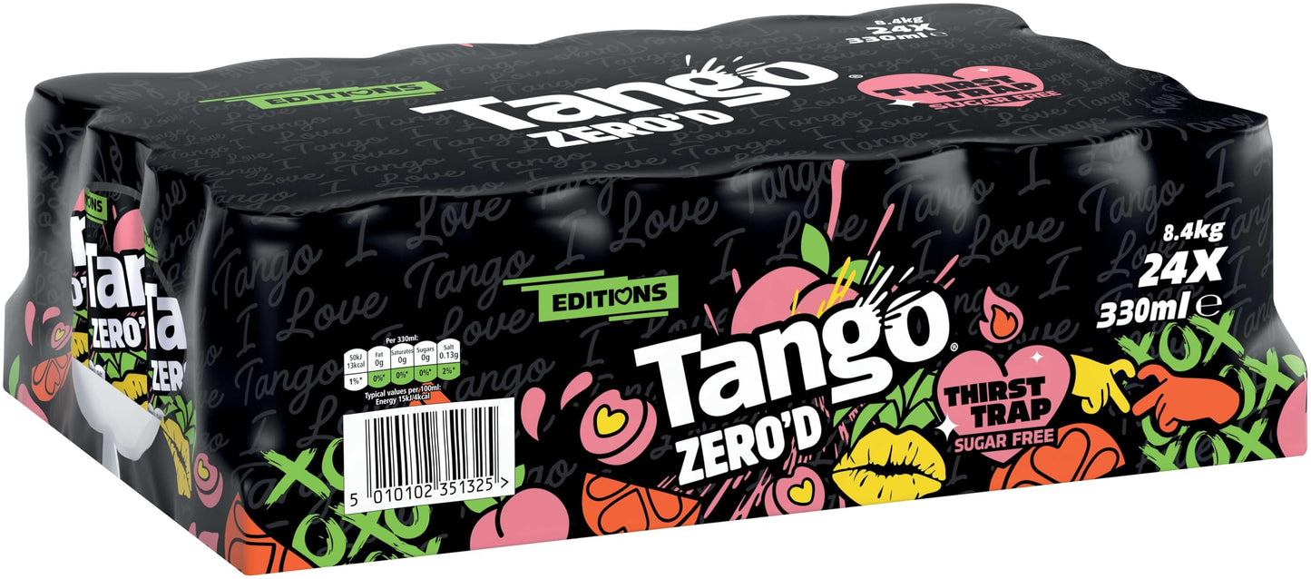 Tango Zero'd Thirst Trap - Peach & Pineapple | 330ml | Can| 24 Pack