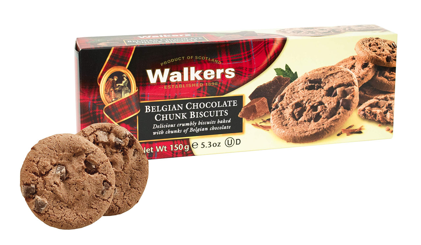 Walkers Belgian Chocolate Chunk Biscuits 150g