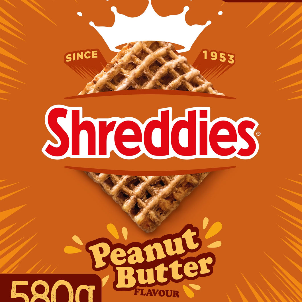 Nestlé Shreddies Peanut Butter Malted Wheats Breakfast Cereal 580g