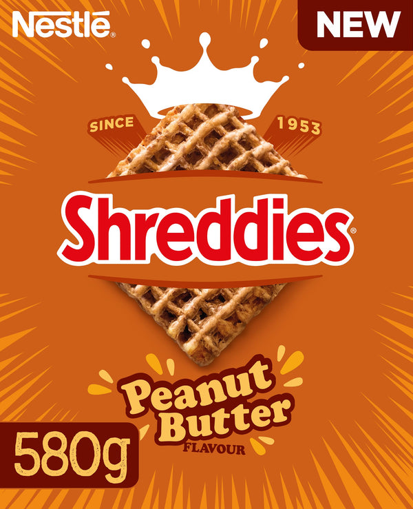 Nestlé Shreddies Peanut Butter Malted Wheats Breakfast Cereal 580g