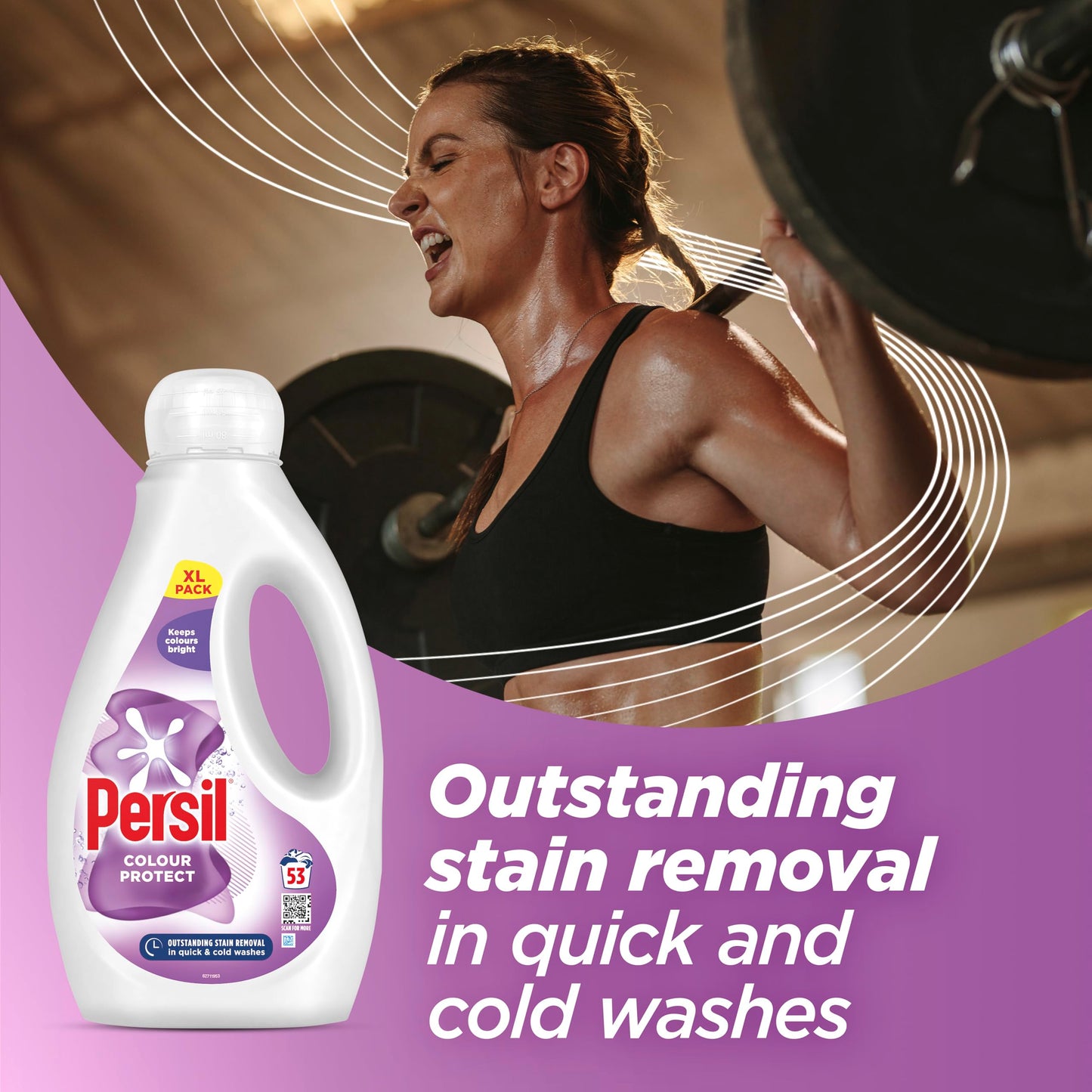 Persil Colour Laundry Washing Liquid Detergent keeps colours bright outstanding stain removal in quick & cold washes 53 washes (1.431 L)