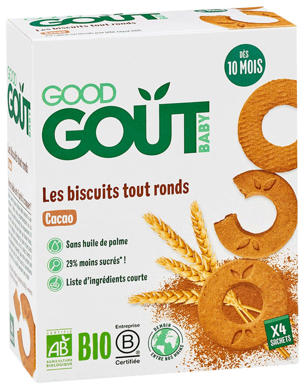 Good Goût Organic Round Cocoa Biscuits