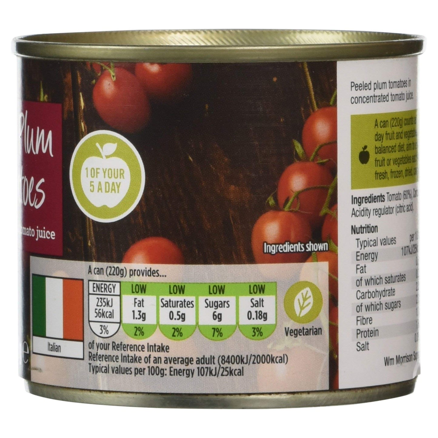 Morrisons Plum Tomatoes 220g