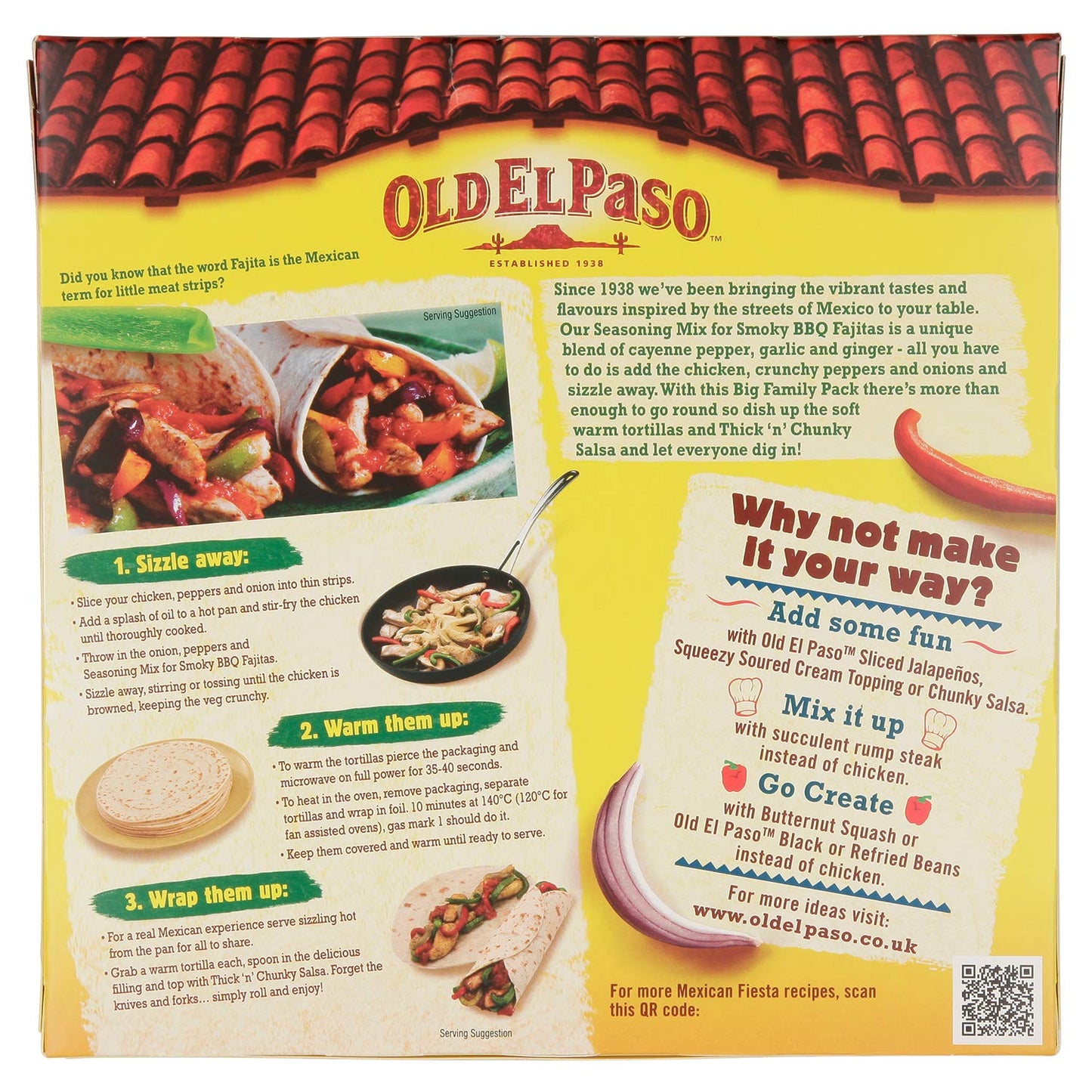 Old El Paso Smoky BBQ Family Size Fajita Kit 750g