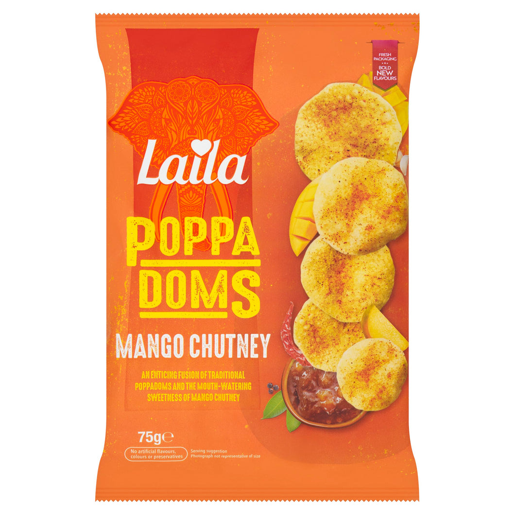 Laila Mango Chutney Poppadoms 80 g