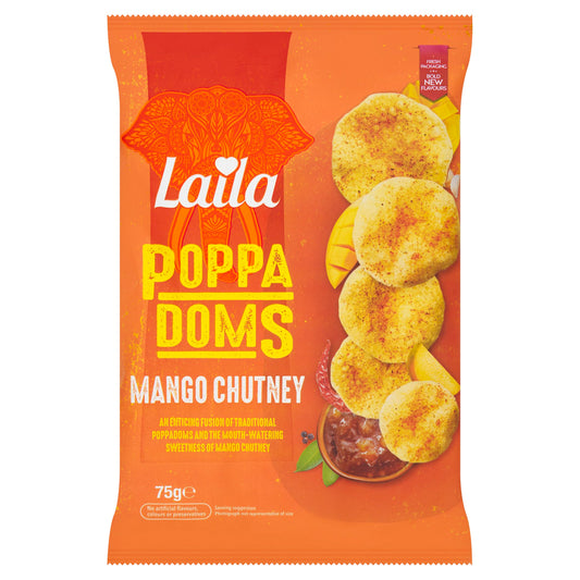 Laila Mango Chutney Poppadoms 80 g