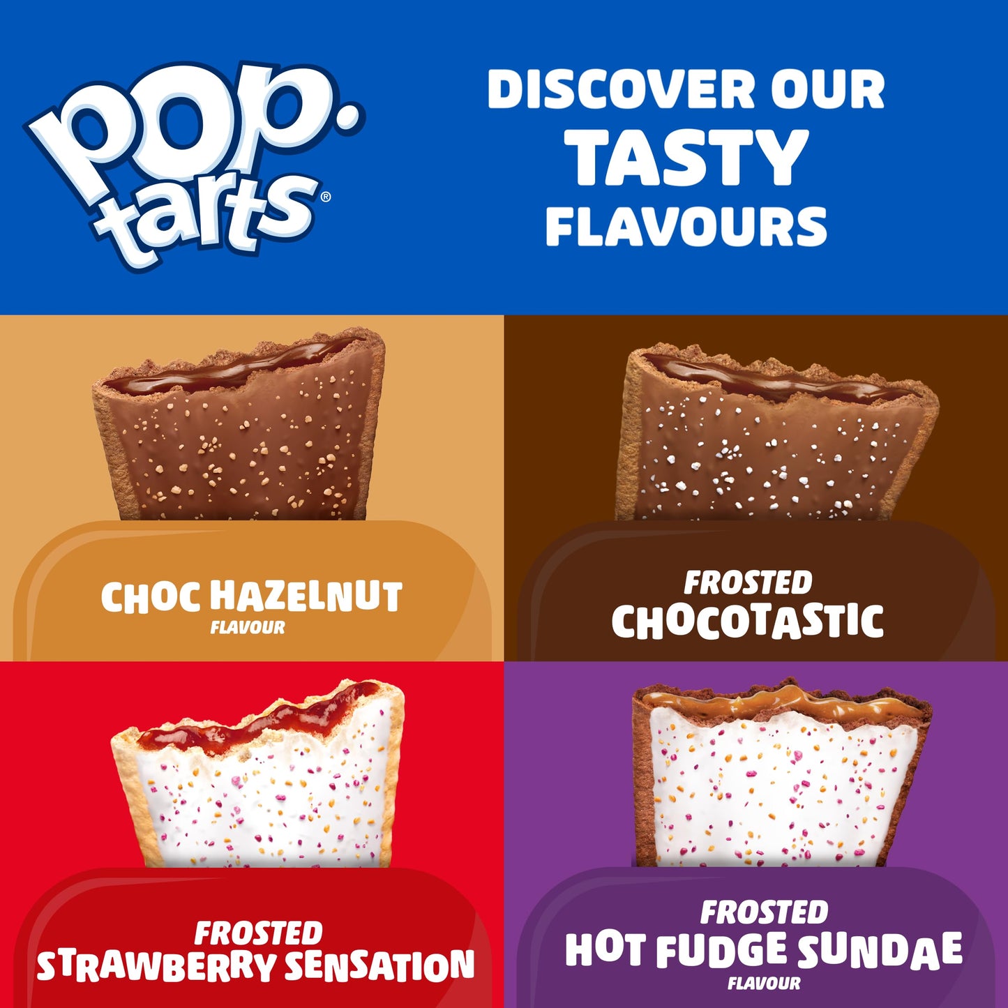 Kellogg's Pop Tarts Choc Hazelnut Pastry Snack 8x48g