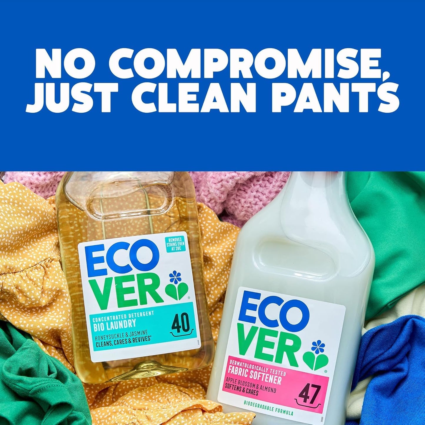 Ecover Zero Non-Bio Laundry Detergent, Laundry Washing Liquid, For Sensitive Skin, Baby Laundry 1 x 40 Washes, 1 x 1.43L