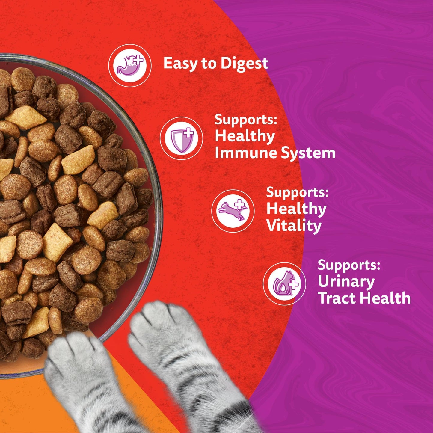 WHISKAS 1+ DUO MEATY Combos Dry Cat Food 1.9kg