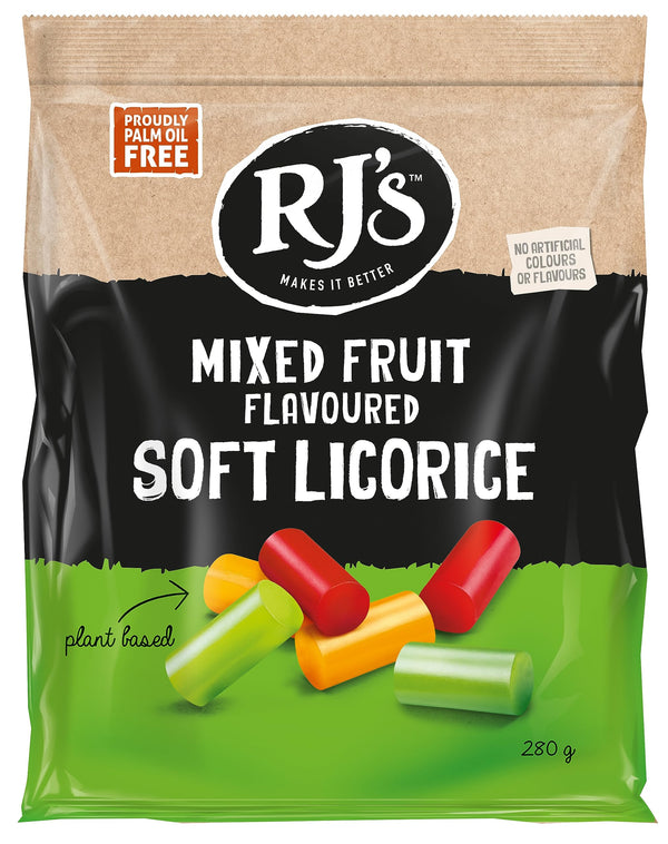 RJs Mixed Fruit Soft Licorice, 280g