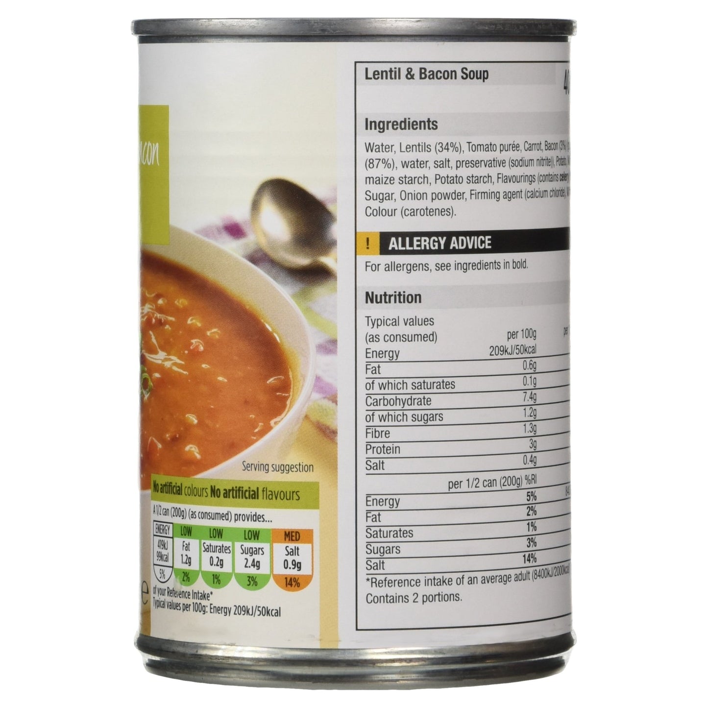 Morrisons Lentil and Bacon Soup, 400g