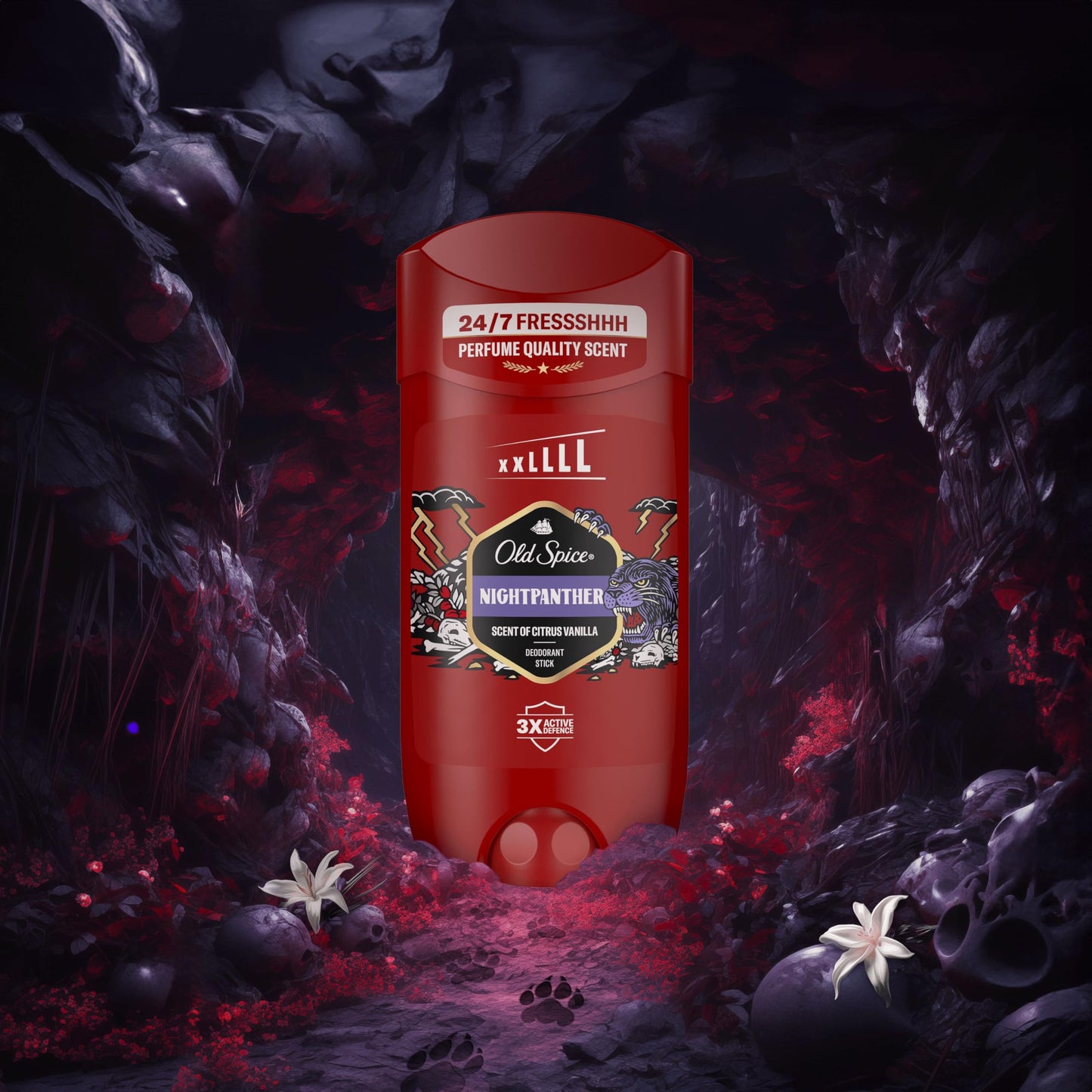 Old Spice Night Panther Men's Deodorant Stick 85ml, 24/7 Fressshhh With Daily Use, Long Lasting Perfume Quality Scent, Odour Protection, 0 percent Aluminium Salts, Invisible On Black & White
