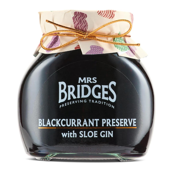 Mrs Bridges Blackcurrant Preserve with Sloe Gin 340g