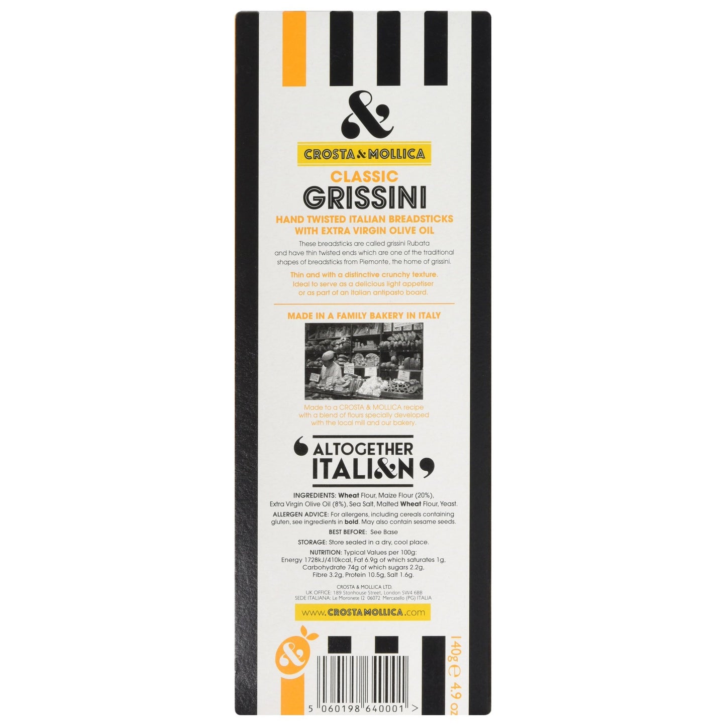 Crosta & Mollica Classic Grissini Breadsticks, 140g