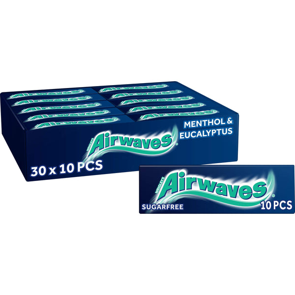 Airwaves Menthol & Eucalyptus Sugar Free Gum - Box of 30