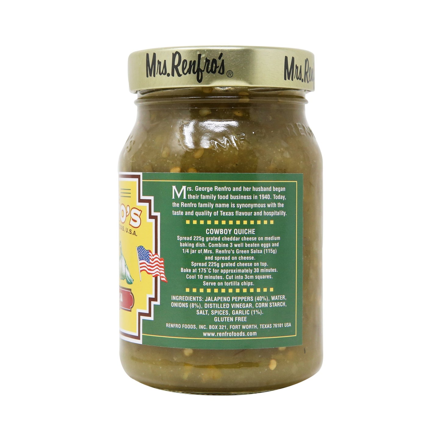Mrs. Renfro's Jalapeno Green Salsa Hot, 454g
